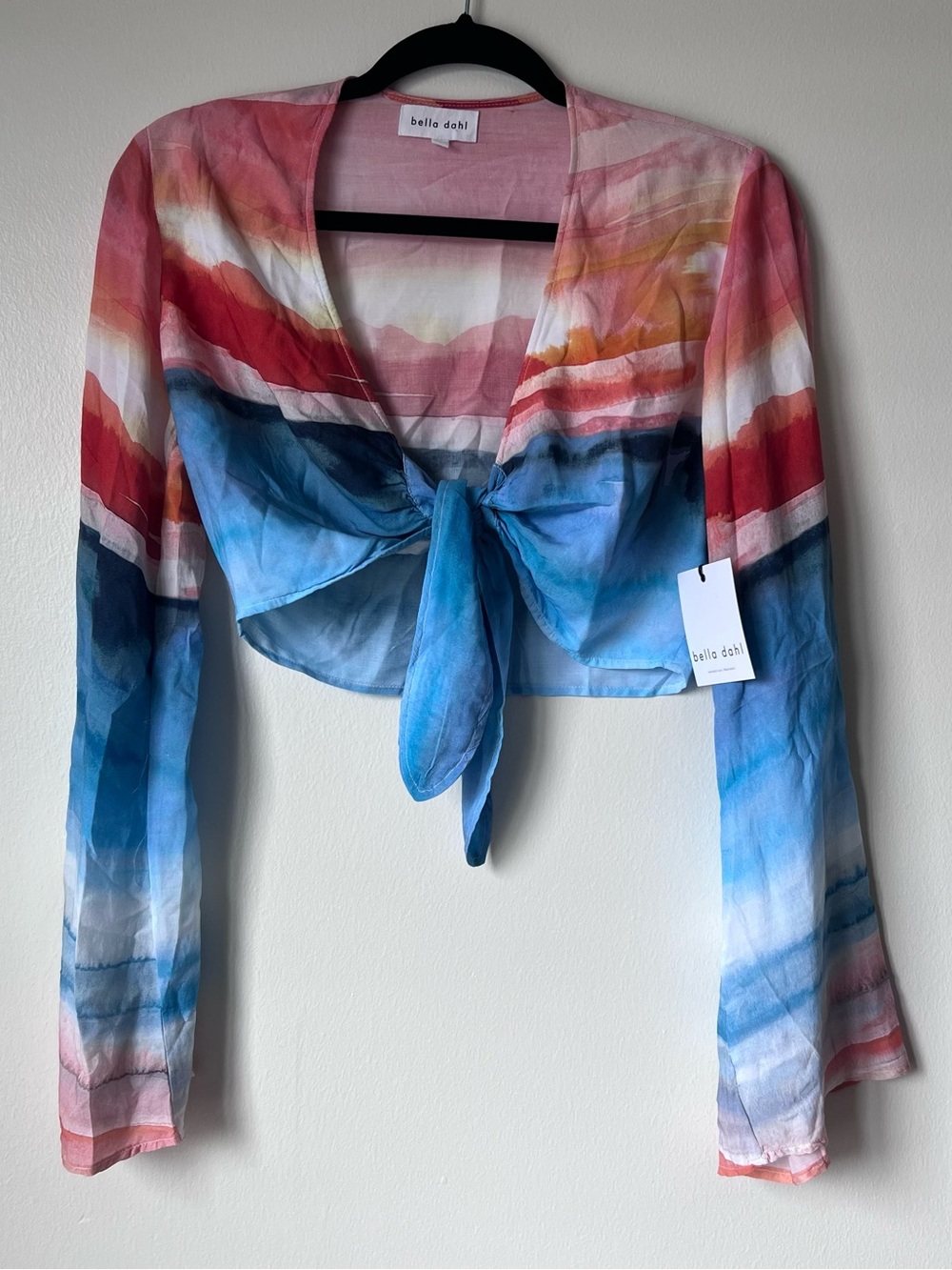 Anthropologie Bella Dahl Long Sleeve Tie Top